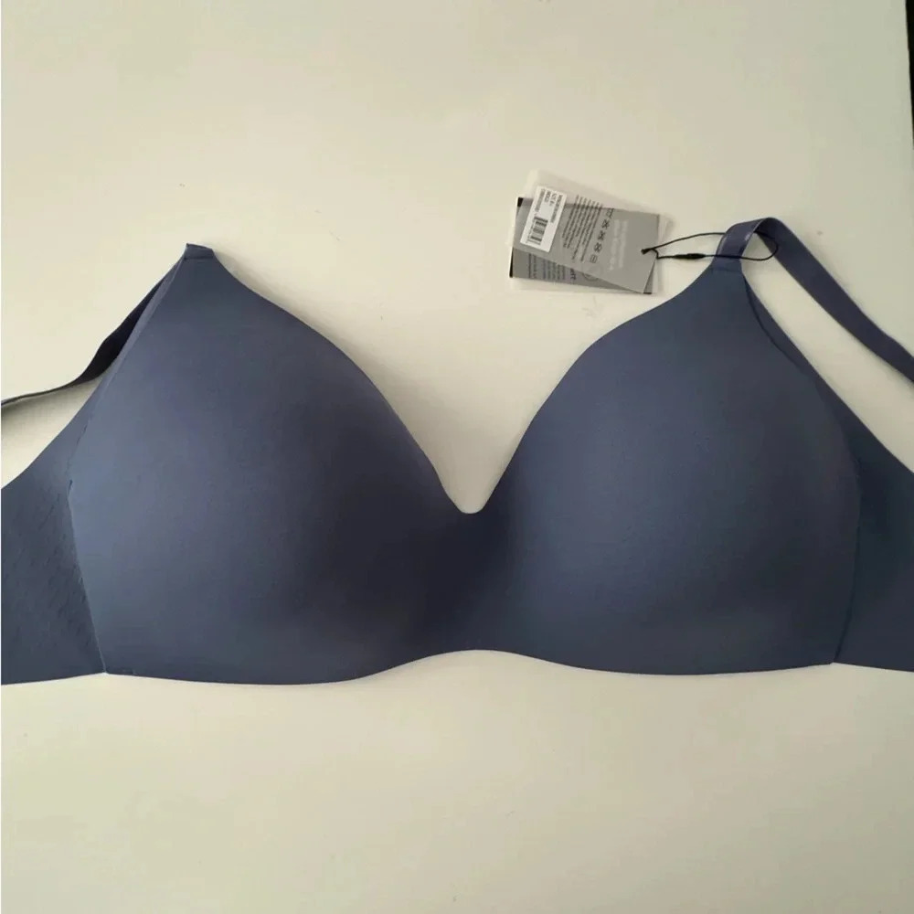 NWT KNIX WingWoman Molded Contour Bra Indigo blue Size 8+ 40-42 F/G